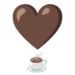 heart exclamation and hot beverage