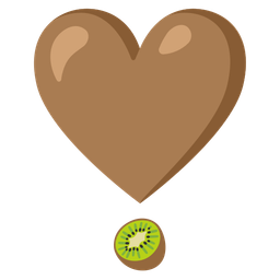 heart exclamation and kiwi fruit