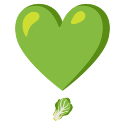 heart exclamation and leafy green