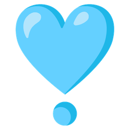 Heart exclamation and Light blue heart