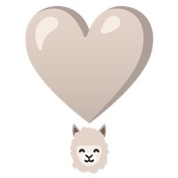 heart exclamation and llama