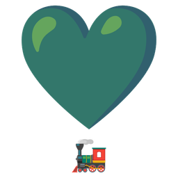 heart exclamation and locomotive