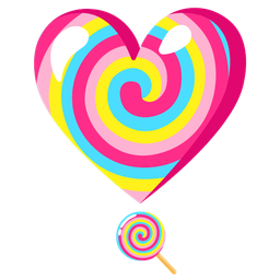 heart exclamation and lollipop