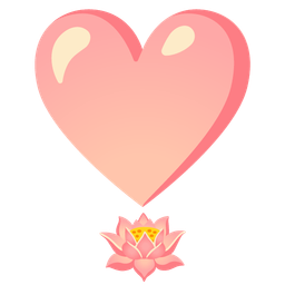 heart exclamation and lotus