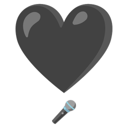 heart exclamation and microphone