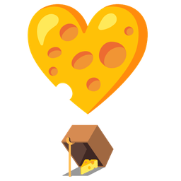 heart exclamation and mouse trap