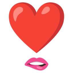 heart exclamation and mouth