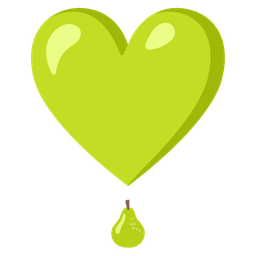 Heart exclamation and Pear