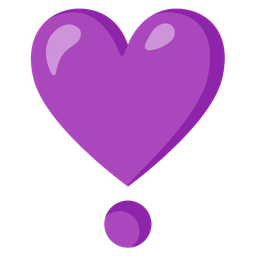 Heart exclamation and Purple heart