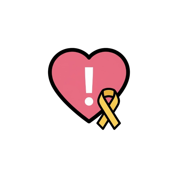 Heart exclamation and Reminder ribbon
