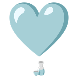 heart exclamation and sake