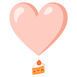 heart exclamation and shortcake