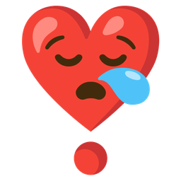 heart exclamation and sleepy face