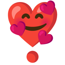 Heart exclamation and Smiling face with hearts