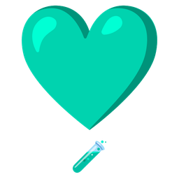 heart exclamation and test tube