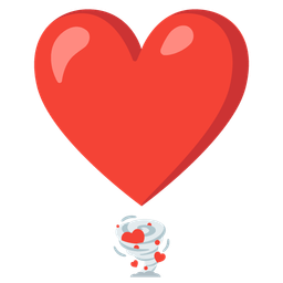 heart exclamation and tornado
