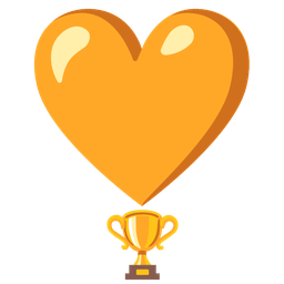 heart exclamation and trophy