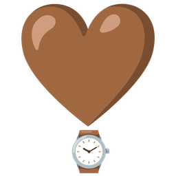 heart exclamation and watch