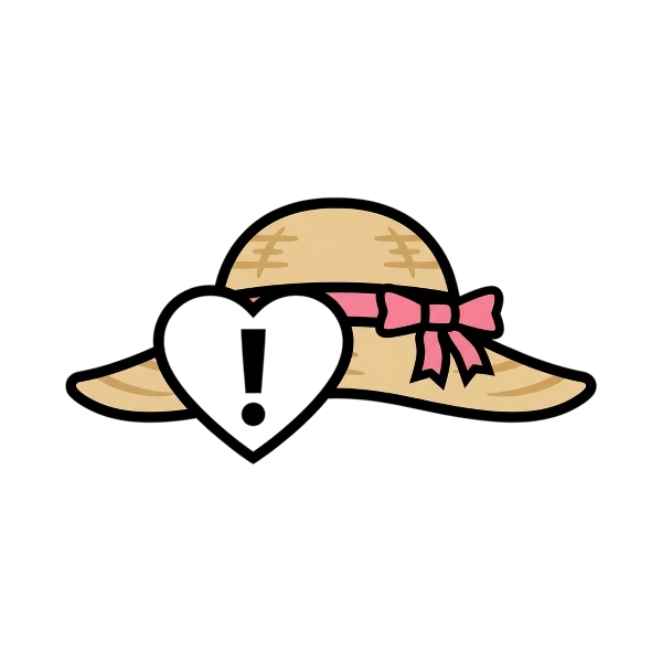 Heart exclamation and Woman’s hat