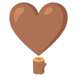 heart exclamation and wood