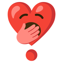 Heart exclamation and Yawning face