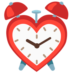 heart suit and alarm clock