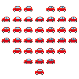 heart suit and automobile