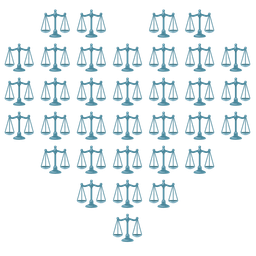 heart suit and balance scale