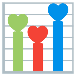 heart suit and bar chart