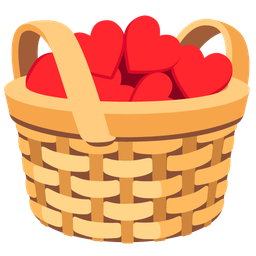 heart suit and basket