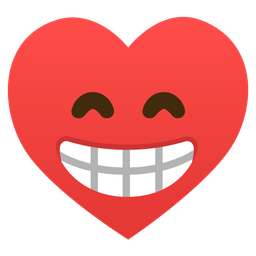 Heart suit and Beaming face with smiling eyes