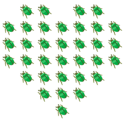 heart suit and beetle