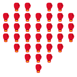 heart suit and boxing glove