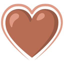 heart suit and brown heart