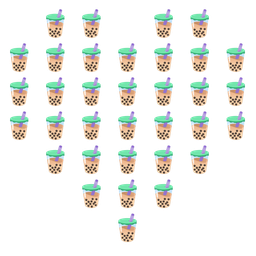 heart suit and bubble tea