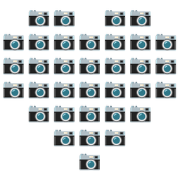 heart suit and camera