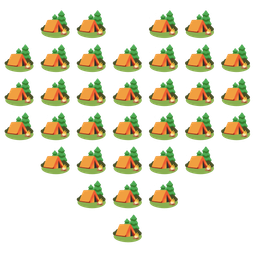 heart suit and camping