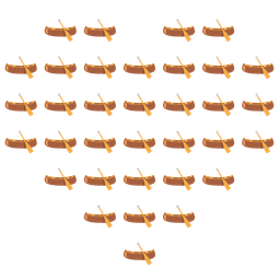 heart suit and canoe