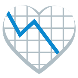 heart suit and chart decreasing