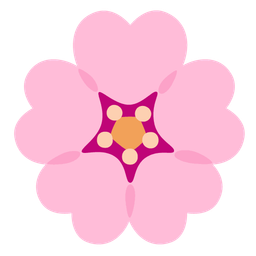 heart suit and cherry blossom