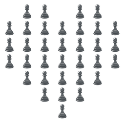 heart suit and chess pawn