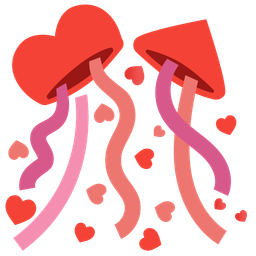 heart suit and confetti ball