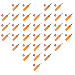 heart suit and cricket game