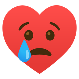 heart suit and crying face