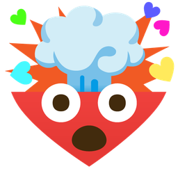 heart suit and exploding head