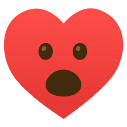 heart suit and face with open mouth