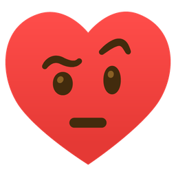 heart suit and face with raised eyebrow