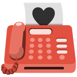 heart suit and fax machine