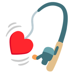 heart suit and fishing pole