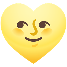 heart suit and full moon face